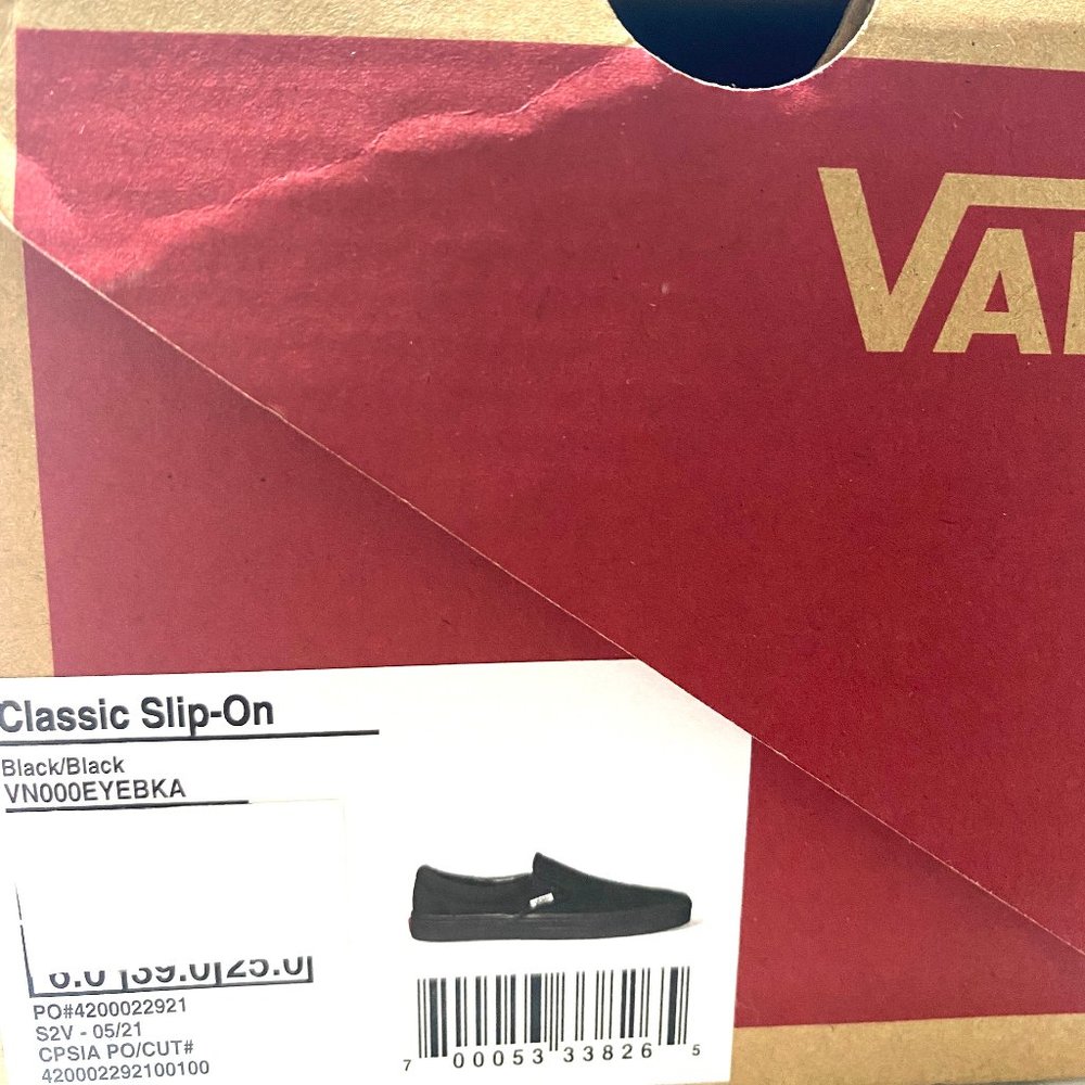 💖MEGA SALE💖Vans Slip On Black Low Top Casual Shoes Men's Sneakers VN000EYEBKA - Picture 11 of 11